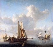 Esaias Van de Velde Ships off the coast Spain oil painting artist